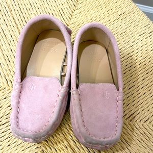Janie and Jack Pink Suede Driving Shoe
